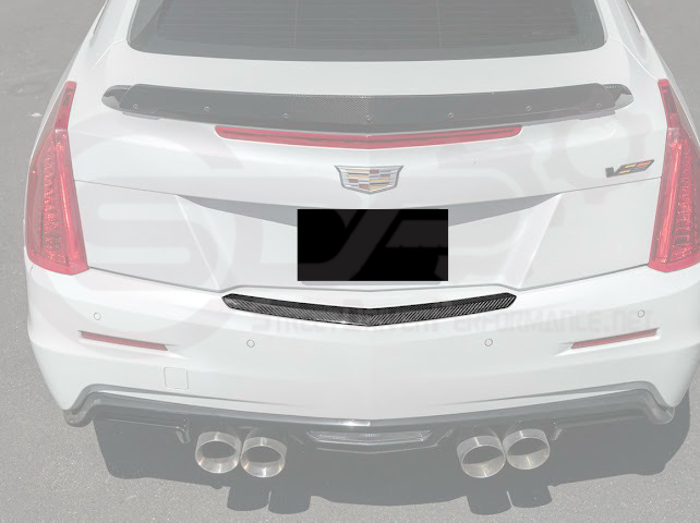 2015-2019 CADILLAC ATS / ATS-V COUPE | FACTORY STYLE CARBON FIBER REAR TRUNK DECKLID APPLIQUÉ INSERT TRIM REPLACEMENT